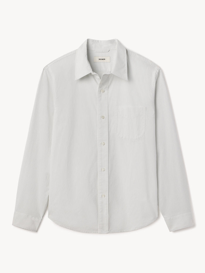Light Blue/White Stripe Wornwell One Pocket Shirt