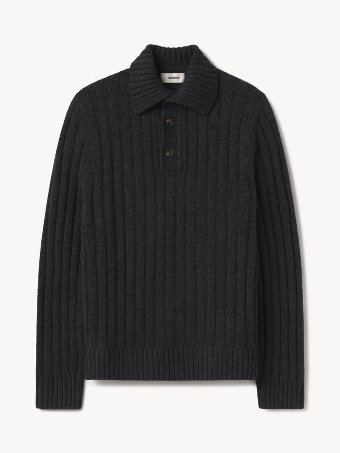 Charcoal Collared Herdsman Pullover