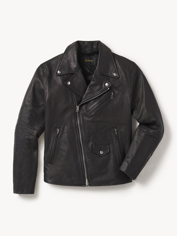 Black Leather Bruiser Moto Jacket