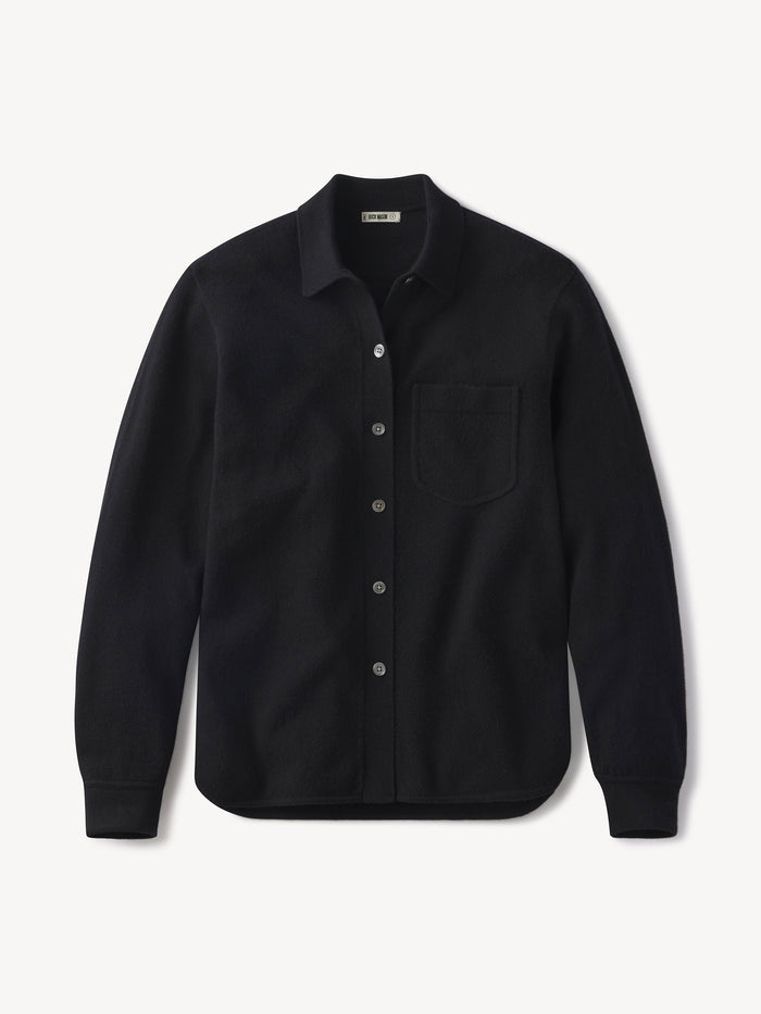 Black Lounge Wool One Pocket Shirt