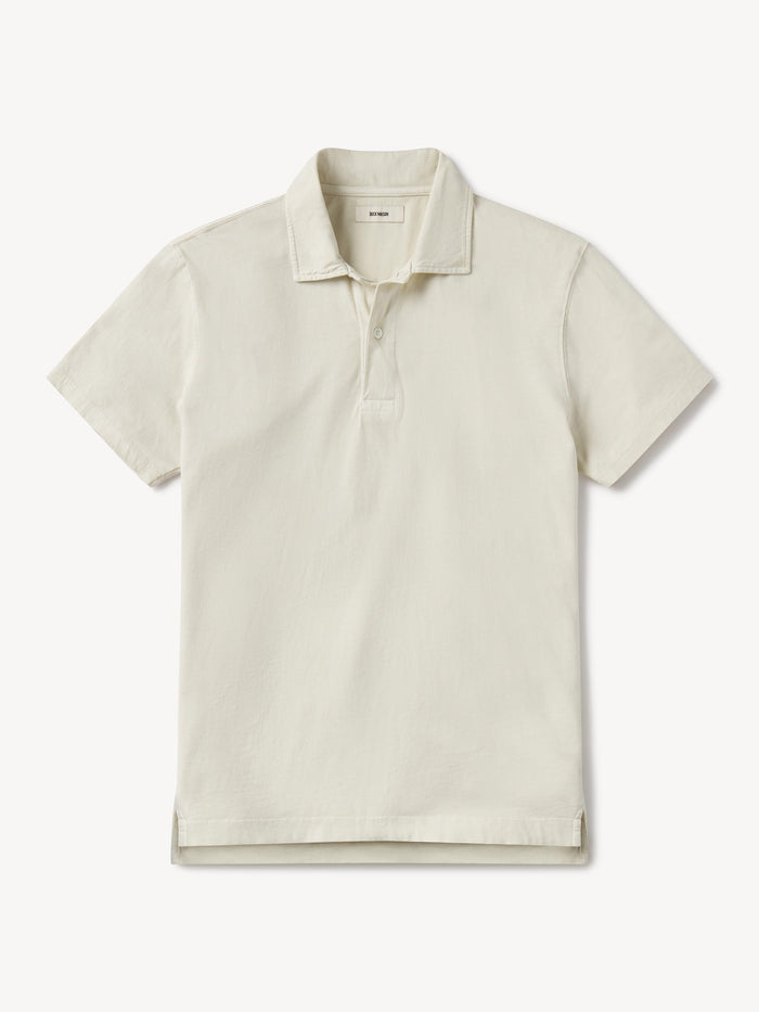 Natural Venice Wash Sueded Cotton Polo